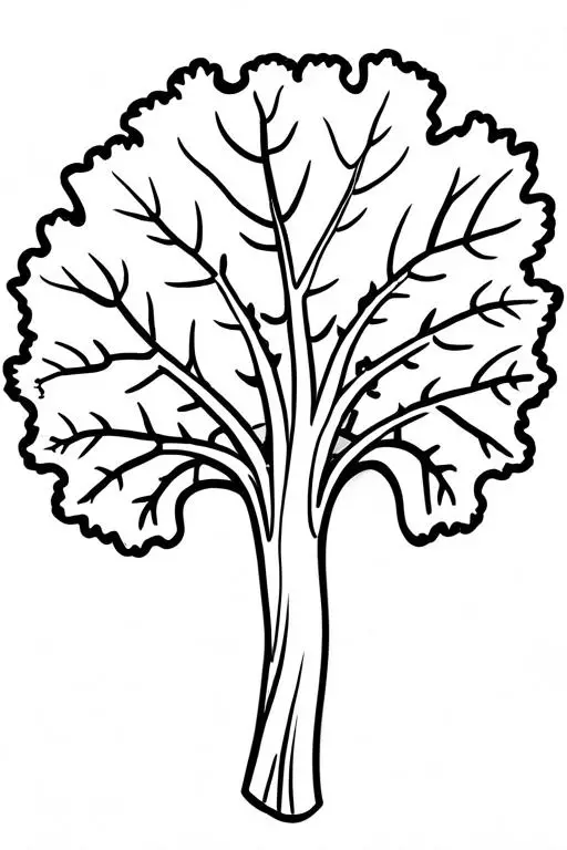 Kale Coloring Page 3 for Kids