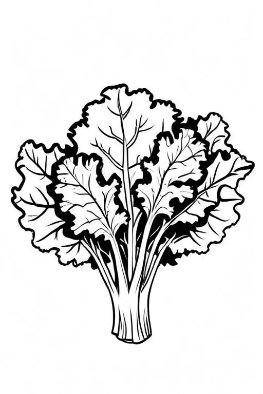 Kale Coloring Page 5 for Kids