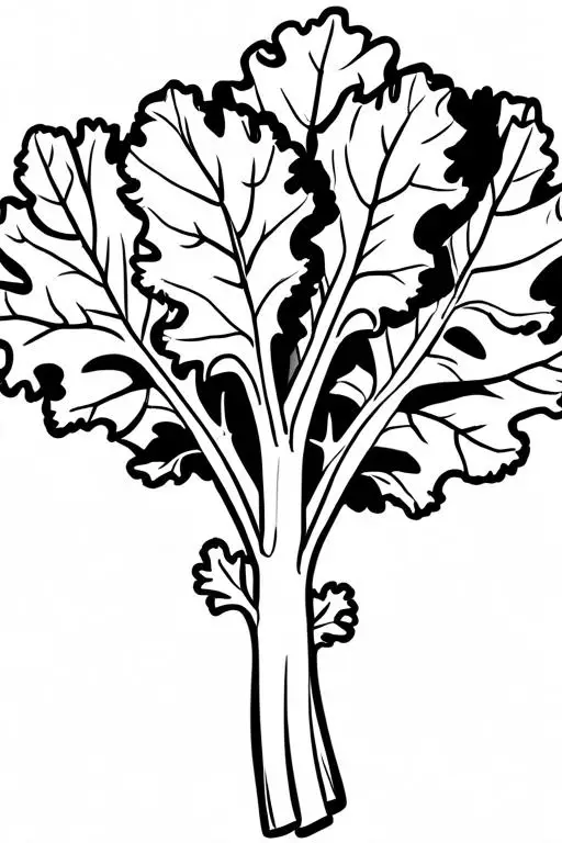 Kale Coloring Page 6 for Kids