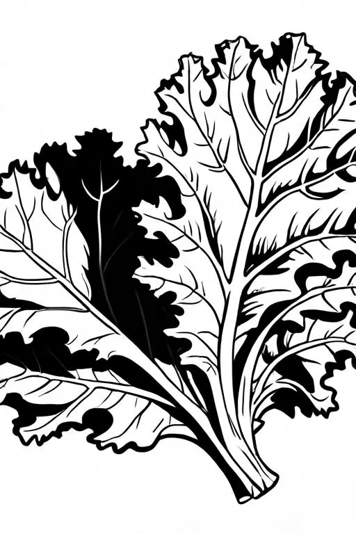 Kale Coloring Page 7 for Kids