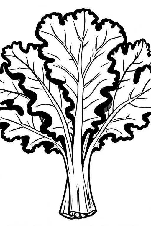 Kale Coloring Page 8 for Kids