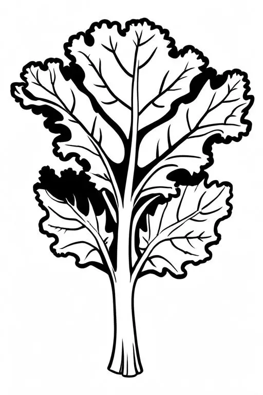 Kale Coloring Page 9 for Kids