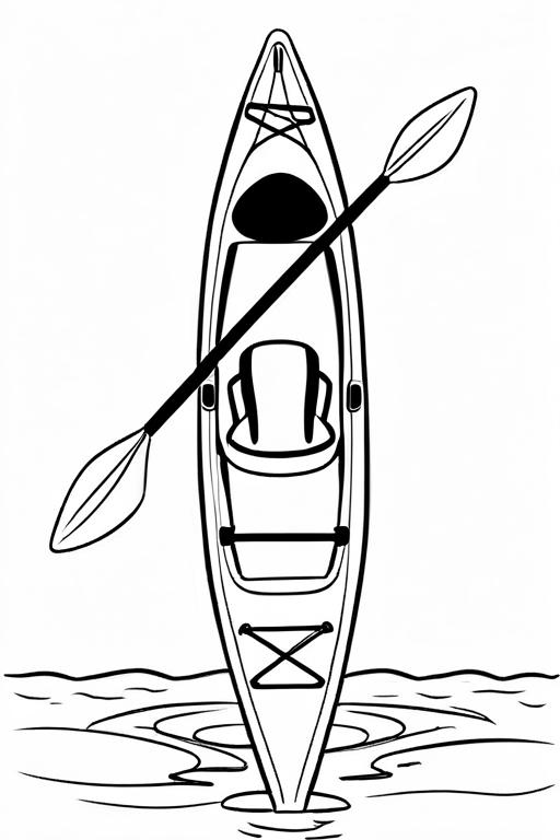 Kayak Coloring Page 12 for Kids