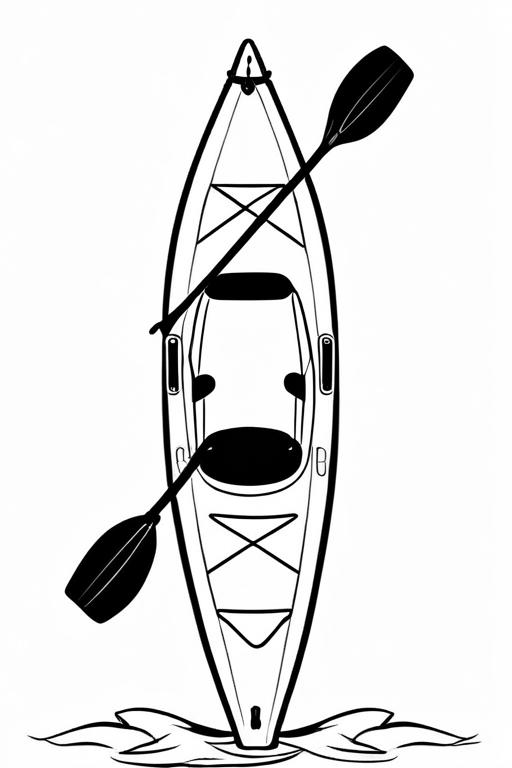 Kayak Coloring Page 15 for Kids