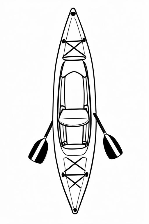 Kayak Coloring Page 18 for Kids