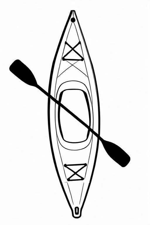 Kayak Coloring Page 19 for Kids