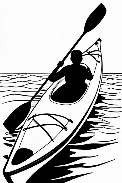 Kayak Coloring Page 22 for Kids