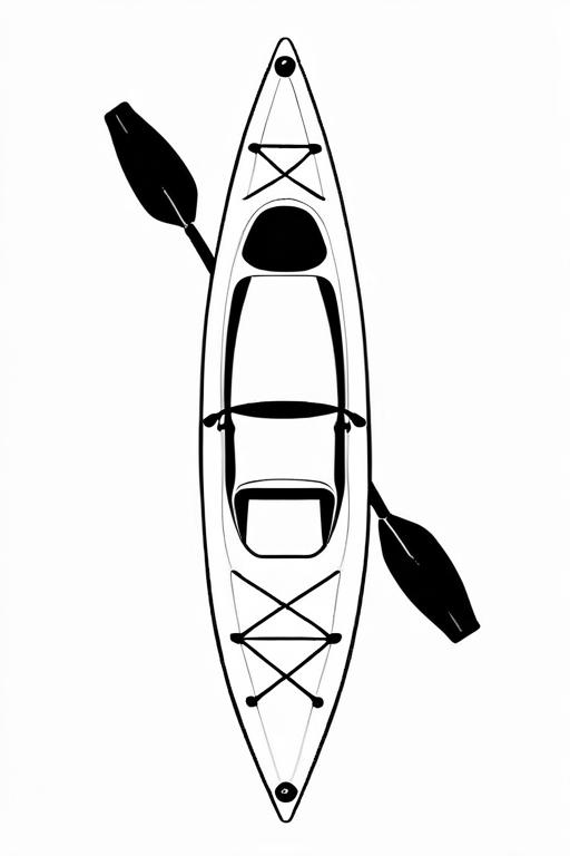 Kayak Coloring Page 23 for Kids