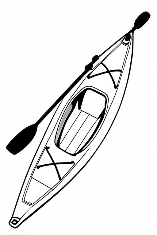 Kayak Coloring Page 24 for Kids