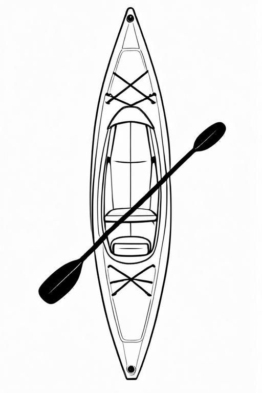 Kayak Coloring Page 25 for Kids