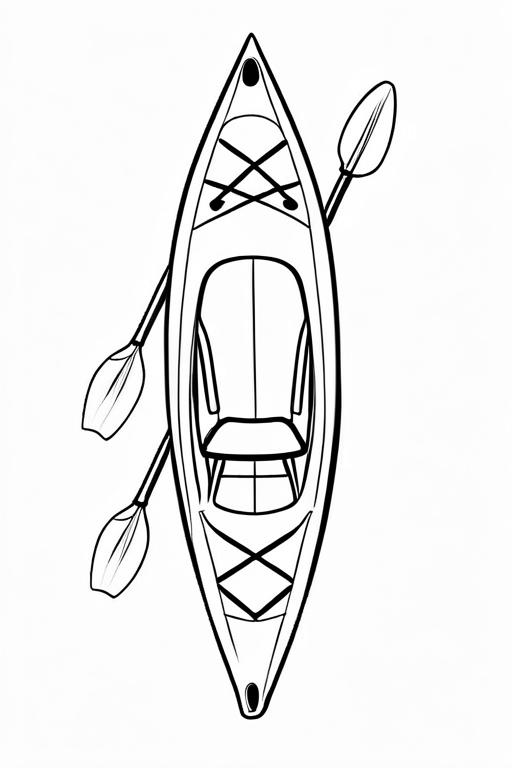 Kayak Coloring Page 39 for Kids