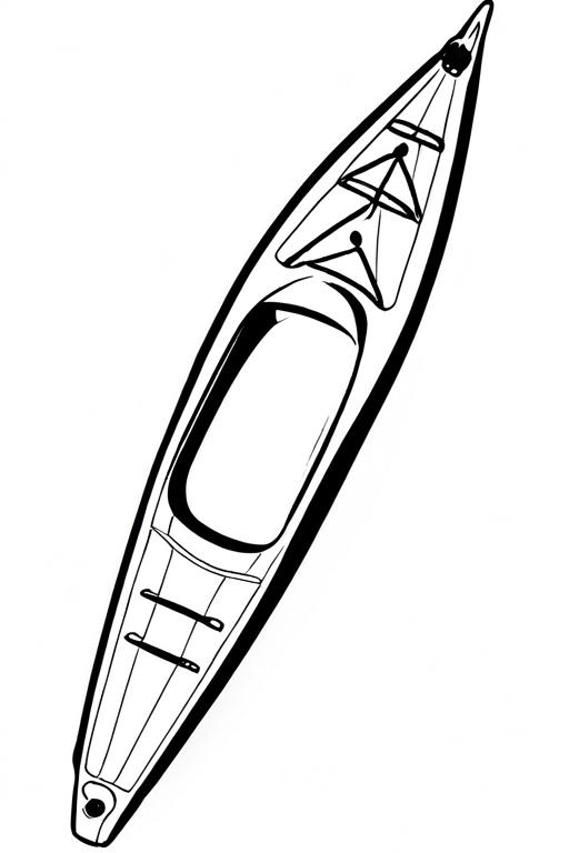 Kayak Coloring Page 4 for Kids