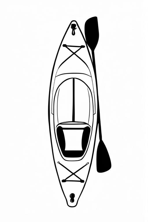 Kayak Coloring Page 40 for Kids