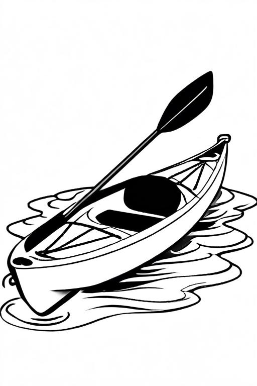 Kayak Coloring Page 5 for Kids