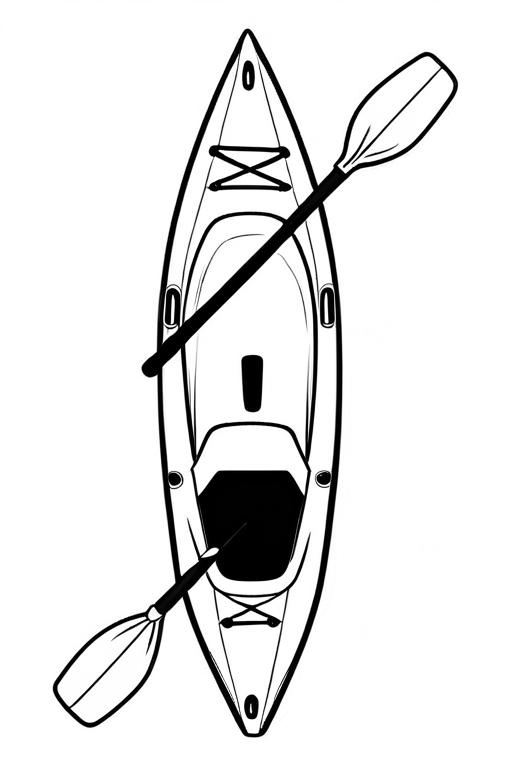 Kayak Coloring Page 7 for Kids