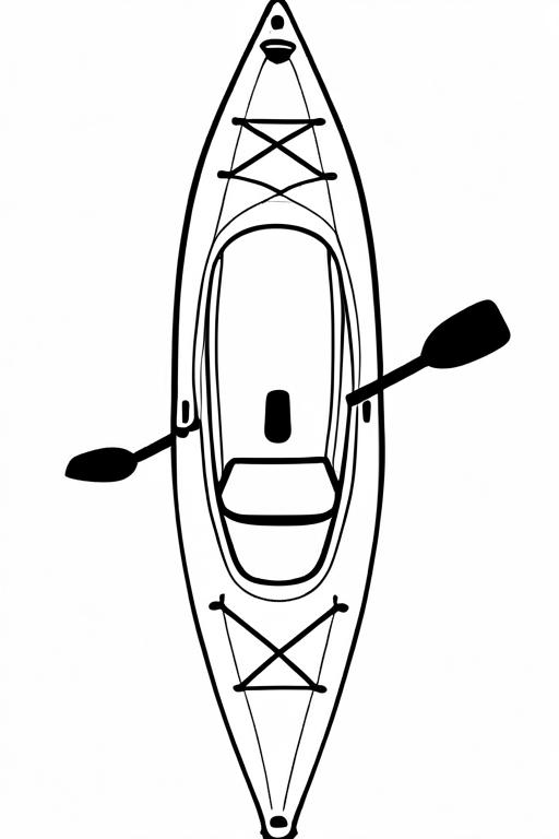 Kayak Coloring Page 8 for Kids