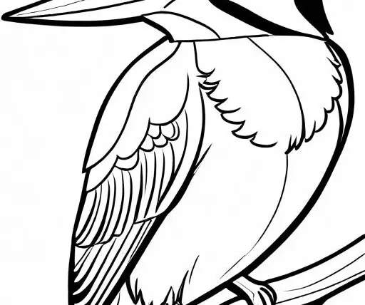 Kingfisher Coloring Page 1 for Kids