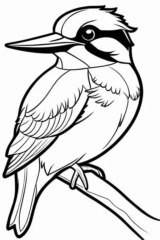 Kingfisher Coloring Page 2 for Kids