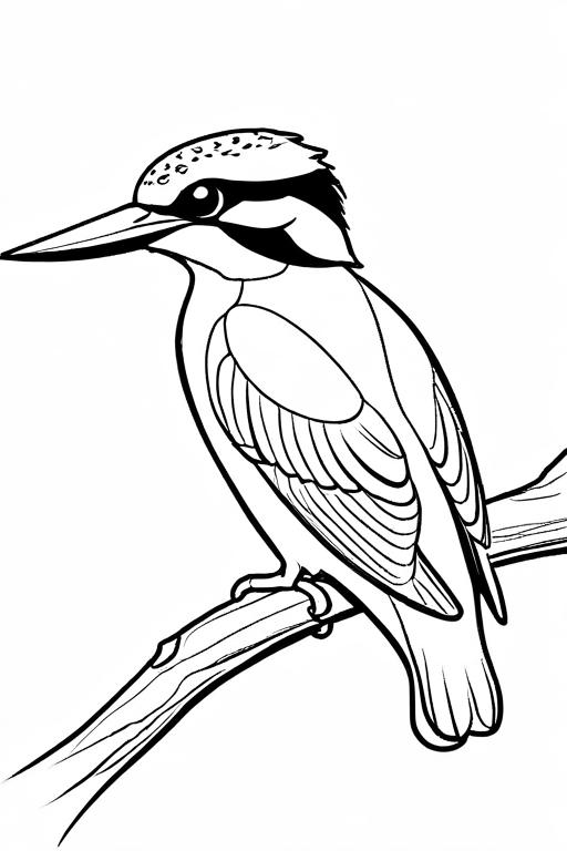 Kingfisher Coloring Page 3 for Kids