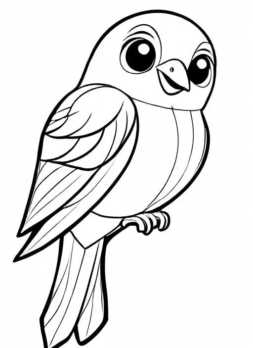 Kite Coloring Page 1 for Kids