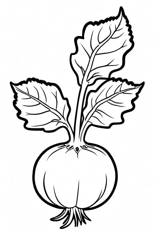 Kohlrabi Coloring Page 12 for Kids