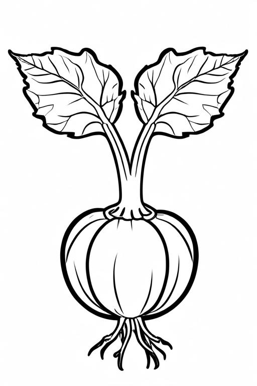 Kohlrabi Coloring Page 15 for Kids