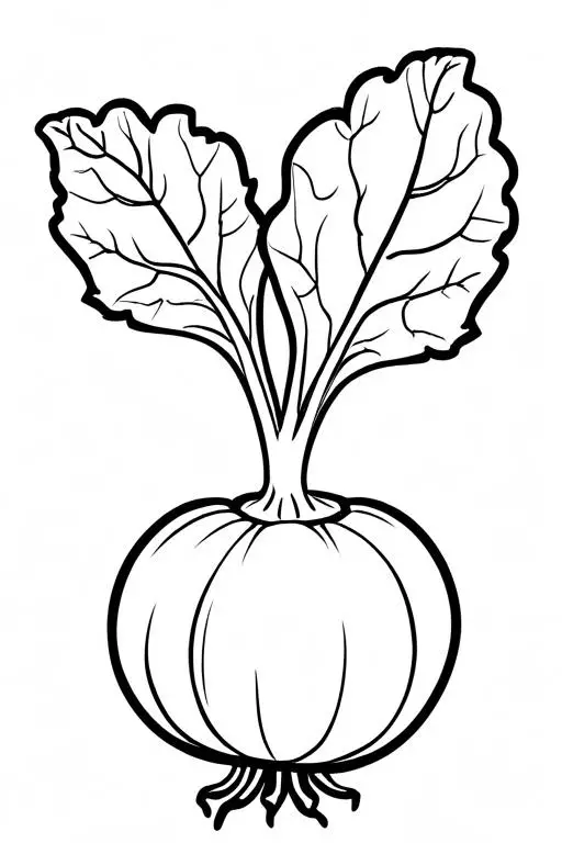 Kohlrabi Coloring Page 16 for Kids