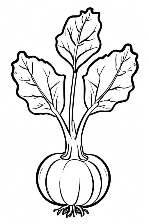 Kohlrabi Coloring Page 18 for Kids