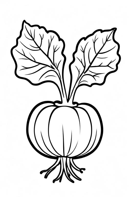 Kohlrabi Coloring Page 19 for Kids