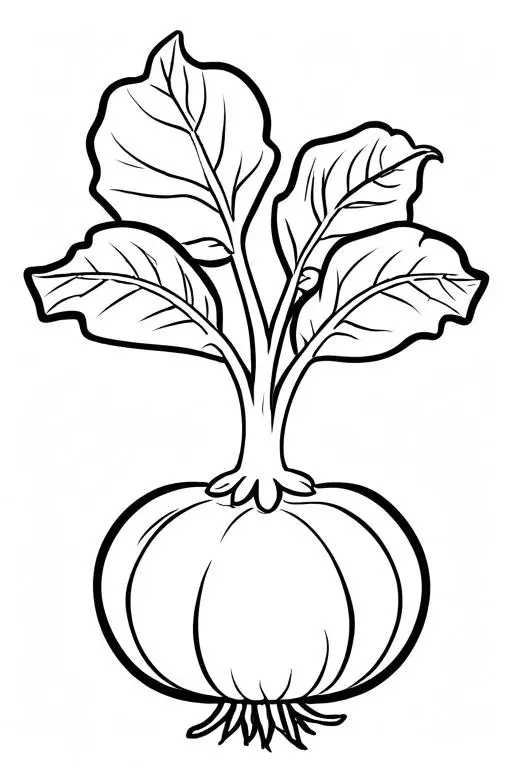 Kohlrabi Coloring Page 20 for Kids