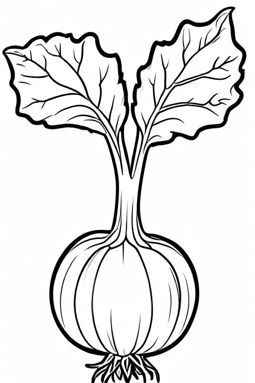 Kohlrabi Coloring Page 21 for Kids