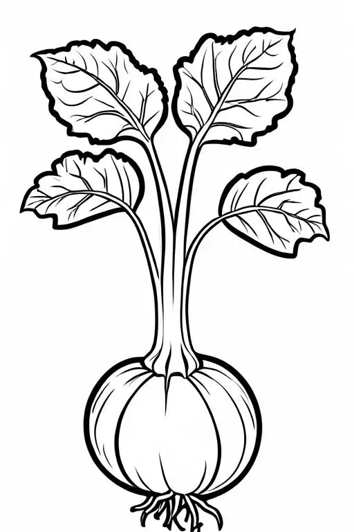 Kohlrabi Coloring Page 22 for Kids