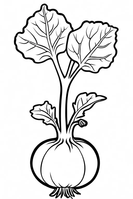 Kohlrabi Coloring Page 23 for Kids