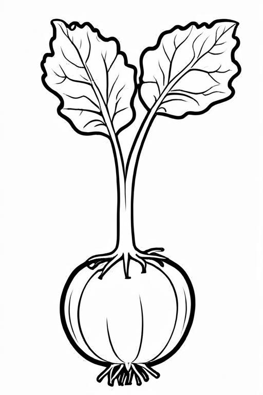 Kohlrabi Coloring Page 24 for Kids