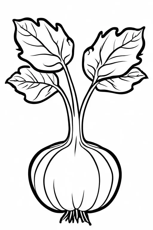 Kohlrabi Coloring Page 25 for Kids