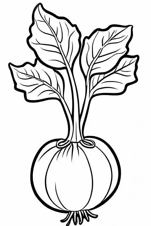 Kohlrabi Coloring Page 27 for Kids