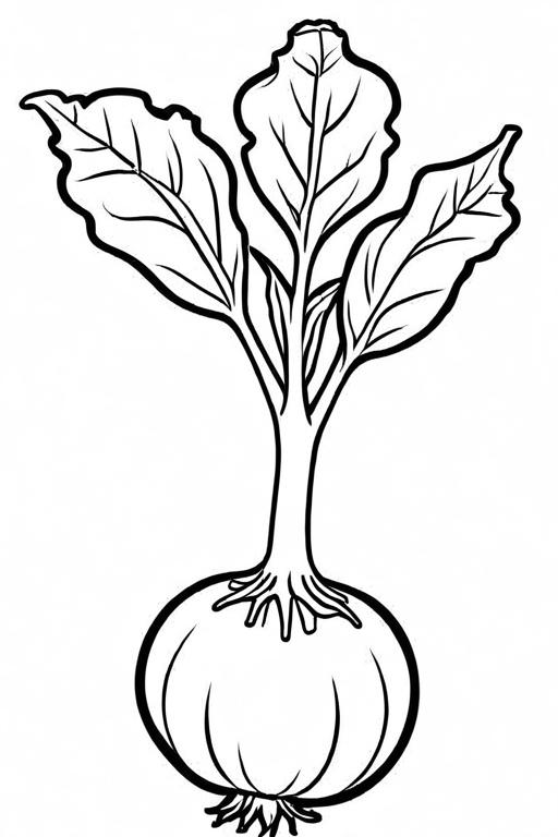 Kohlrabi Coloring Page 28 for Kids