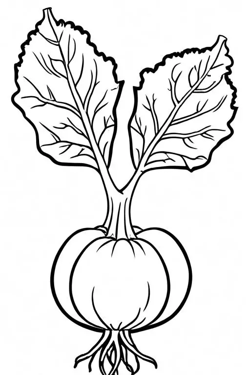 Kohlrabi Coloring Page 29 for Kids