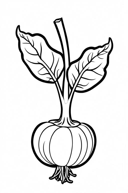 Kohlrabi Coloring Page 3 for Kids