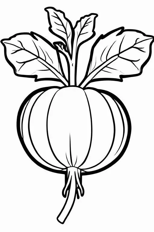 Kohlrabi Coloring Page 30 for Kids