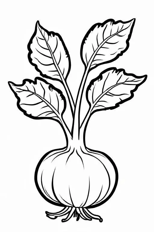 Kohlrabi Coloring Page 31 for Kids