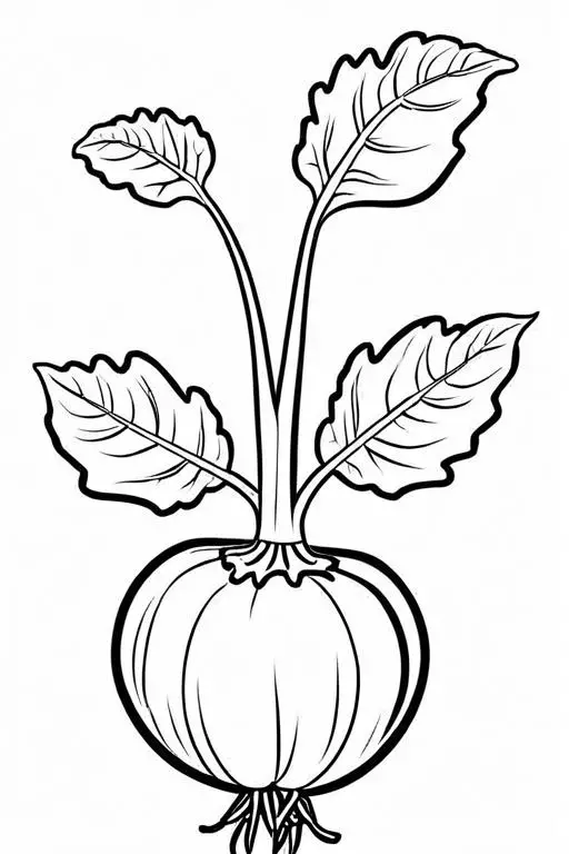 Kohlrabi Coloring Page 32 for Kids