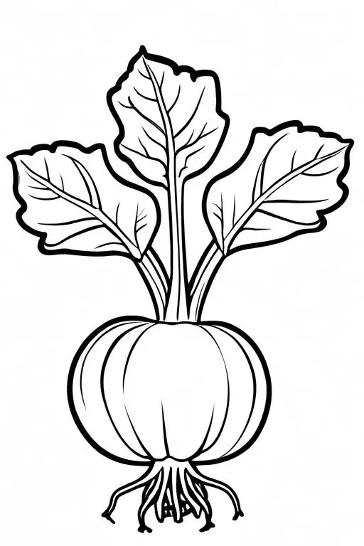 Kohlrabi Coloring Page 33 for Kids