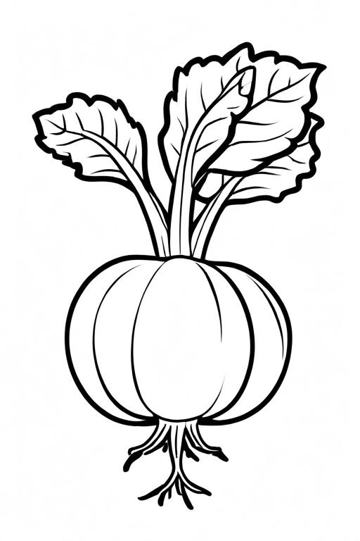 Kohlrabi Coloring Page 34 for Kids