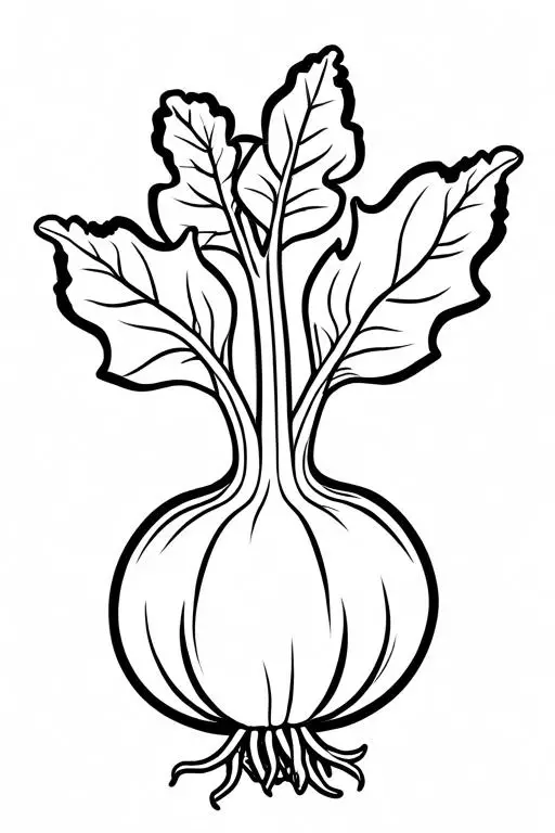 Kohlrabi Coloring Page 37 for Kids