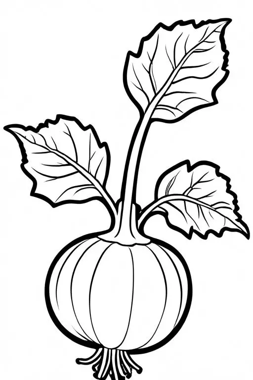 Kohlrabi Coloring Page 38 for Kids