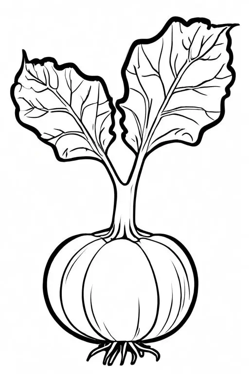 Kohlrabi Coloring Page 39 for Kids