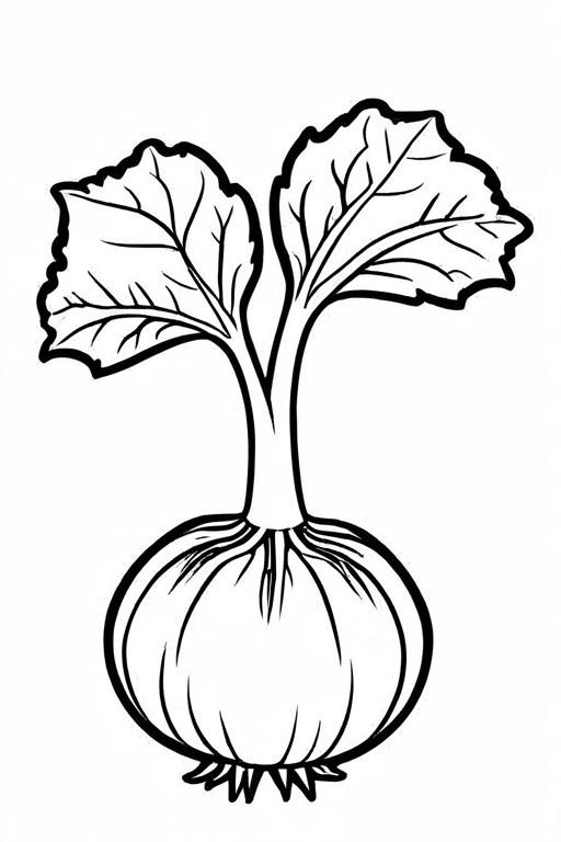 Kohlrabi Coloring Page 40 for Kids