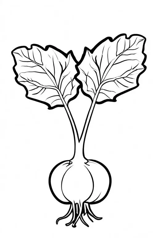 Kohlrabi Coloring Page 41 for Kids