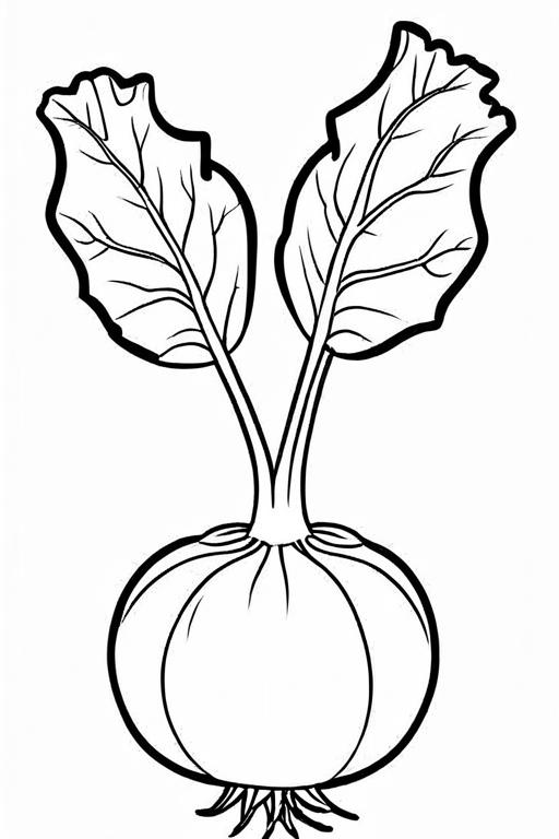 Kohlrabi Coloring Page 42 for Kids